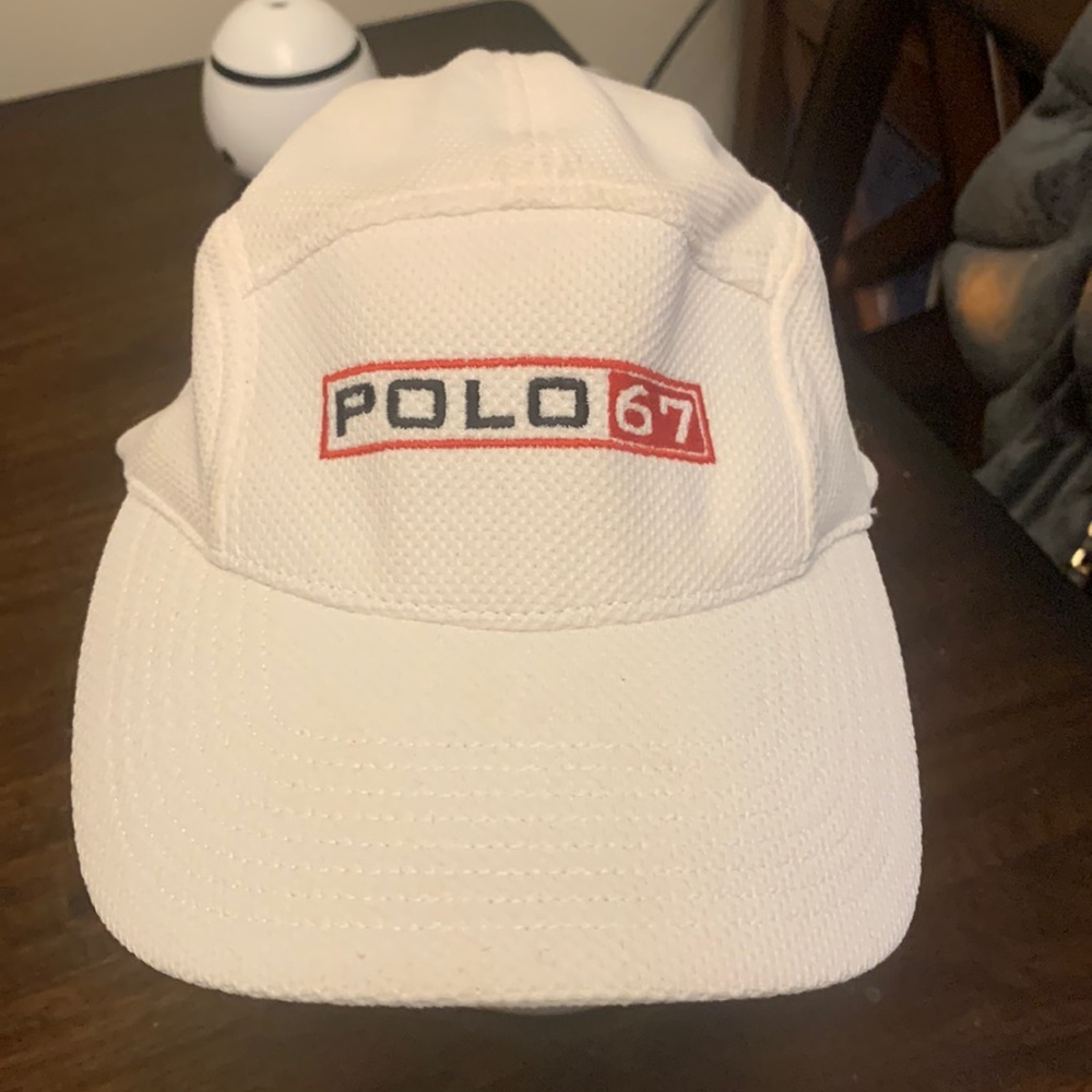 end white polo sport hat